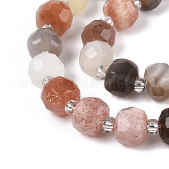 Natural Multi-Moonstone Beads Strands&nbsp;G-N327-08A-08