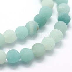 Natural Amazonite Bead Strands&nbsp;X-G-G684-03-6mm