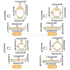 8Set 4 Style Brass Toggle Clasps&nbsp;KK-GA0001-16