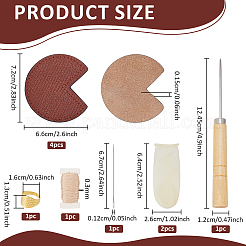 Cowhide Leather DIY Bag Corner Repair Kits&nbsp;PURS-WH0002-031B