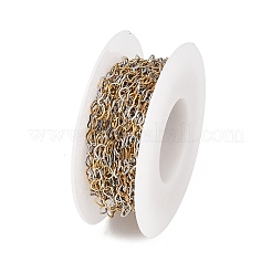 Two Tone 304 Stainless Steel Heart Link Chains&nbsp;CHS-C013-04A-01