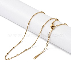 2MM 304 Stainless Steel Satellite Chain Necklaces for Women&nbsp;NJEW-P309-08G-01