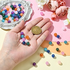 80Pcs 8 Colors Round Imitation Cat Eye Resin Beads&nbsp;RESI-YW0001-81