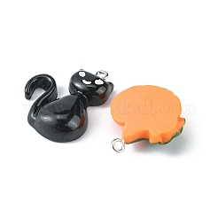 12Pcs 6 Styles Halloween Opaque Resin Pendants&nbsp;RESI-FS0001-33