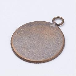 Brass Pendant Cabochon Settings&nbsp;KK-D527-19AB