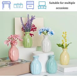 6Pcs 6 Colors Mini Ceramic Floral Vases for Home Decor&nbsp;BOTT-NB0001-04