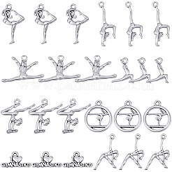 80Pcs 8 Styles Sport Themed Tibetan Style Alloy Pendants&nbsp;FIND-BM0001-59