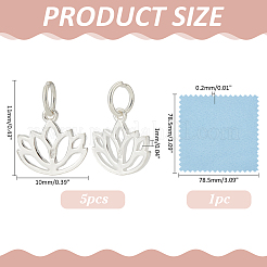 5Pcs 925 Sterling Silver Charms&nbsp;STER-ME0001-49