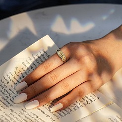 925 Sterling Silver Adjustable Finger Rings for Women&nbsp;RJEW-H257-05G