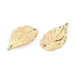 304 Stainless Steel Leaf Pendants&nbsp;STAS-T072-45G