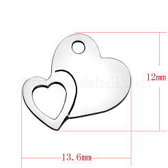 Non-Tarnish 201 Stainless Steel Charms&nbsp;STAS-Q201-T148