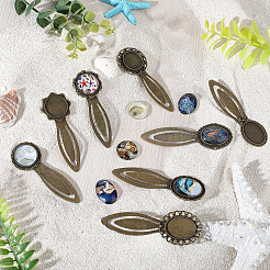 DIY Oval & Flat Round with Animal Bookmark Making Kits&nbsp;DIY-SC0032-10