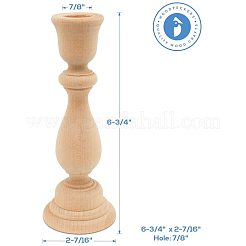 2Pcs Natural Wooden Candle Holder&nbsp;DJEW-GF0001-19