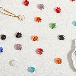 45Pcs 9 Colors Luminous Handmade Gold Foil Glass Beads Strands&nbsp;FOIL-PA0001-01