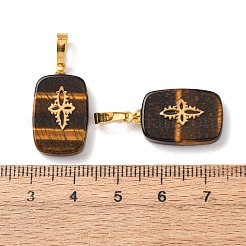 Natural Tiger Eye Pendants&nbsp;G-G461-07G-05