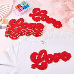 Word Love Towel Embroidery Cloth Iron on/Sew on Patches&nbsp;PATC-FG0001-56