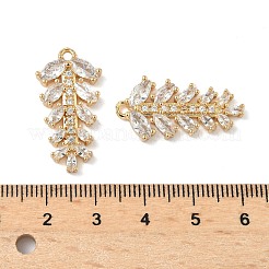 Brass Micro Pave Cubic Zirconia Pendants&nbsp;KK-S531-14G-B