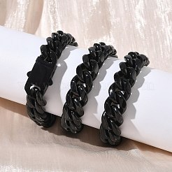 12MM 201 Stainless Steel Cuban Link Chain Necklaces for Women Men&nbsp;NJEW-F360-01EB