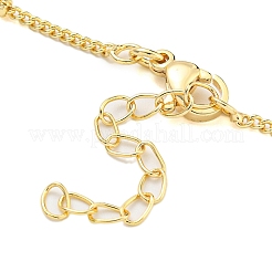 Brass Micro Pave Clear Cubic Zirconia Pendant Necklaces&nbsp;LS-NJEW-M220-05C-G