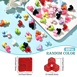 60Pcs Baking Paint Opaque Acrylic Beads&nbsp;OACR-SP0001-91