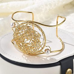 304 Stainless Steel Cuff Bangles for Women&nbsp;BJEW-Z091-04G-01