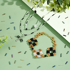 1260Pcs 7 Style Glass Twisted Bugle Beads&nbsp;SEED-PH0001-55