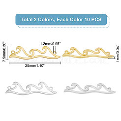 20Pcs 2 Colors 304 Stainless Steel Connector Charms&nbsp;STAS-UN0044-34