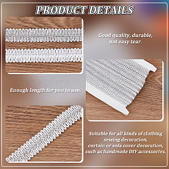 10M Polyester Centipede Lace Ribbons&nbsp;OCOR-WH0070-73A
