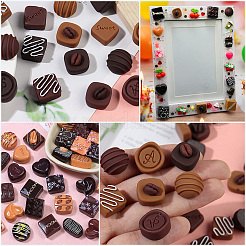 60Pcs 15 Styles Opaque Resin Cabochons&nbsp;RESI-SC0006-26