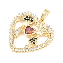 Valentine's Day Brass Micro Pave Cubic Zirconia Pendants&nbsp;KK-H273-46G-02