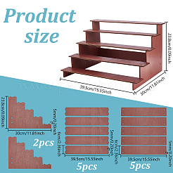 5-Tier Wood Semicircle Dessert Display Risers&nbsp;ODIS-WH0030-182A