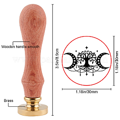 Brass Wax Seal Stamp with Handle&nbsp;AJEW-WH0184-0501