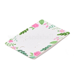 Rectangle Floral Paper Jewelry Display Cards with Hanging Hole&nbsp;CDIS-C004-08A