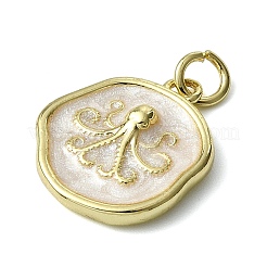 Ocean Theme Brass Enamel Pendants&nbsp;KK-H270-06G-04