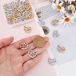 40Pcs 2 Colors Alloy Rhinestone Pendants&nbsp;FIND-GA0007-56