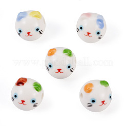5Pcs Printed Handmade Porcelain Ceramic Beads&nbsp;PORC-TADJ0001-02