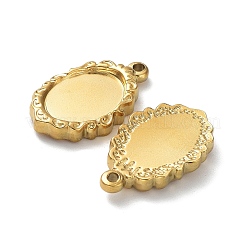 Ion Plating(IP) 304 Stainless Steel Pendant Cabochon Settings&nbsp;STAS-M323-57G