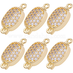 6Pcs Brass Micro Pave Clear Cubic Zirconia Box Clasps&nbsp;KK-BBC0019-66