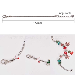 Brass European Style Bracelets Jewelry Making&nbsp;KK-SC0001-12P