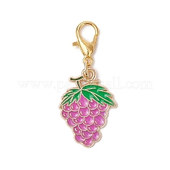 9Pcs Fruits Alloy Enamel Pendant Decorations&nbsp;HJEW-JM03672