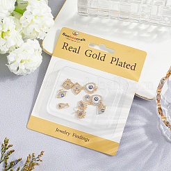 10Pcs 5 Styles Brass Micro Pave Cubic Zirconia Charms&nbsp;KK-BBC0019-55