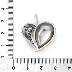 Brass Micro Pave Cubic Zirconia Pendants&nbsp;KK-S510-32GP-05