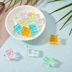 14Pcs 7 Colors Transparent Acrylic Pendants&nbsp;TACR-TA0001-78