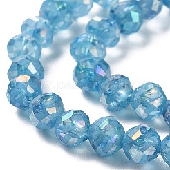 Transparent Electroplate Glass Beads Strands&nbsp;EGLA-F160-02C