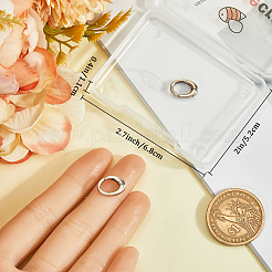 2Pcs 925 Sterling Silver Spring Gate Rings&nbsp;STER-BBC0006-74A