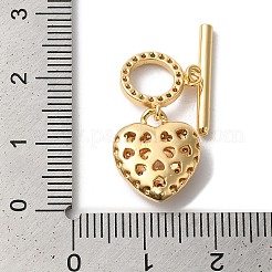 Brass Micro Pave Clear Cubic Zirconia Toggle Clasps&nbsp;KK-N254-82G