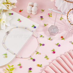 60Pcs Seed Beads Beaded Charms&nbsp;FIND-SC0020-24
