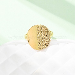 304 Stainless Steel Open Cuff Rings for Women&nbsp;RJEW-K309-02G