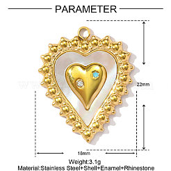 304 Stainless Steel Shell Pendants&nbsp;STAS-OY002-11G