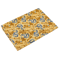 Japanese Style Dragon Cotton Fiber Cloth Fabric&nbsp;DIY-WH0591-417B